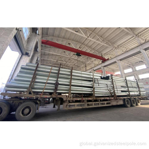Hot-Dip Galvanized Steel Pole 30FT Hot Dip Galvanized Electric Distribution Steel Pole Manufactory